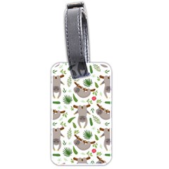 Seamless-pattern-with-cute-sloths Luggage Tag (two Sides) by Salman4z