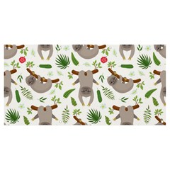 Seamless-pattern-with-cute-sloths Banner And Sign 8  X 4  by Salman4z