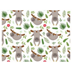 Seamless-pattern-with-cute-sloths Two Sides Premium Plush Fleece Blanket (extra Small)