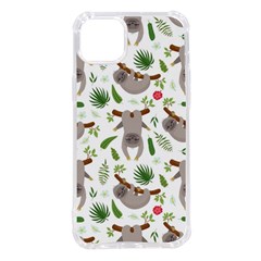 Seamless-pattern-with-cute-sloths Iphone 14 Plus Tpu Uv Print Case