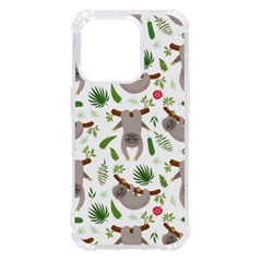 Seamless-pattern-with-cute-sloths Iphone 14 Pro Tpu Uv Print Case