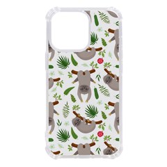 Seamless-pattern-with-cute-sloths Iphone 13 Pro Tpu Uv Print Case