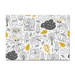 Doodle-seamless-pattern-with-autumn-elements Sticker A4 (10 Pack) by Salman4z