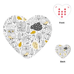 Doodle-seamless-pattern-with-autumn-elements Playing Cards Single Design (heart)