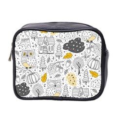 Doodle-seamless-pattern-with-autumn-elements Mini Toiletries Bag (two Sides) by Salman4z