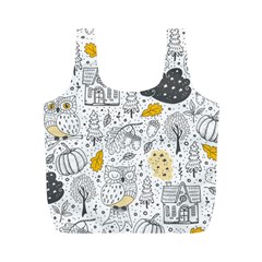 Doodle-seamless-pattern-with-autumn-elements Full Print Recycle Bag (m) by Salman4z