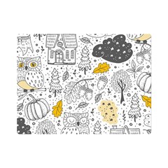 Doodle-seamless-pattern-with-autumn-elements Premium Plush Fleece Blanket (mini) by Salman4z