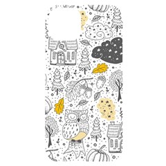 Doodle-seamless-pattern-with-autumn-elements Iphone 14 Plus Black Uv Print Case