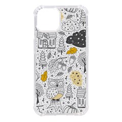 Doodle-seamless-pattern-with-autumn-elements Iphone 14 Tpu Uv Print Case