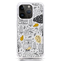 Doodle-seamless-pattern-with-autumn-elements Iphone 14 Pro Tpu Uv Print Case by Salman4z