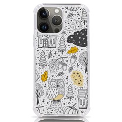 Doodle-seamless-pattern-with-autumn-elements Iphone 13 Pro Max Tpu Uv Print Case by Salman4z