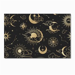 Asian-seamless-pattern-with-clouds-moon-sun-stars-vector-collection-oriental-chinese-japanese-korean Postcard 4 x 6  (pkg Of 10) by Salman4z