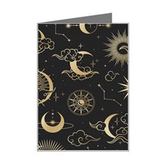 Asian-seamless-pattern-with-clouds-moon-sun-stars-vector-collection-oriental-chinese-japanese-korean Mini Greeting Card by Salman4z