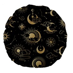 Asian-seamless-pattern-with-clouds-moon-sun-stars-vector-collection-oriental-chinese-japanese-korean Large 18  Premium Flano Round Cushions by Salman4z