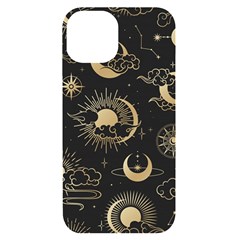 Asian-seamless-pattern-with-clouds-moon-sun-stars-vector-collection-oriental-chinese-japanese-korean Iphone 14 Black Uv Print Case by Salman4z