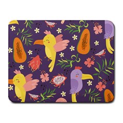 Exotic-seamless-pattern-with-parrots-fruits Small Mousepad by Salman4z