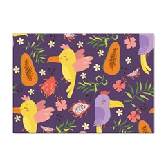 Exotic-seamless-pattern-with-parrots-fruits Sticker A4 (100 Pack) by Salman4z