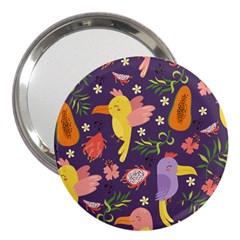 Exotic-seamless-pattern-with-parrots-fruits 3  Handbag Mirrors by Salman4z