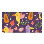 Exotic-seamless-pattern-with-parrots-fruits Satin Shawl 45  x 80  Front