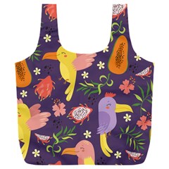 Exotic-seamless-pattern-with-parrots-fruits Full Print Recycle Bag (xxxl) by Salman4z