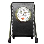 Abstract-fashion-background-suitable-fabric-printing Pen Holder Desk Clock Front