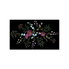 Embroidery-trend-floral-pattern-small-branches-herb-rose Sticker Rectangular (100 Pack) by Salman4z