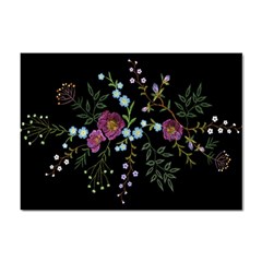 Embroidery-trend-floral-pattern-small-branches-herb-rose Sticker A4 (100 Pack) by Salman4z