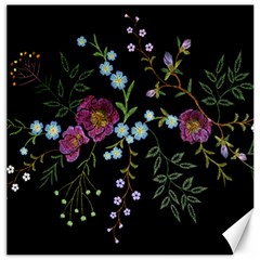 Embroidery-trend-floral-pattern-small-branches-herb-rose Canvas 20  X 20  by Salman4z