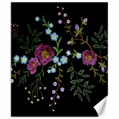 Embroidery-trend-floral-pattern-small-branches-herb-rose Canvas 20  X 24  by Salman4z