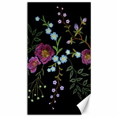 Embroidery-trend-floral-pattern-small-branches-herb-rose Canvas 40  X 72  by Salman4z