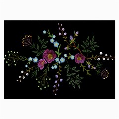 Embroidery-trend-floral-pattern-small-branches-herb-rose Large Glasses Cloth (2 Sides) by Salman4z