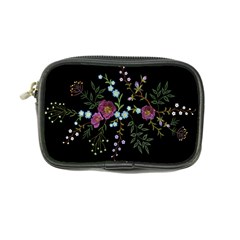 Embroidery-trend-floral-pattern-small-branches-herb-rose Coin Purse by Salman4z