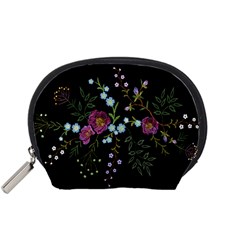 Embroidery-trend-floral-pattern-small-branches-herb-rose Accessory Pouch (small) by Salman4z