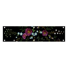 Embroidery-trend-floral-pattern-small-branches-herb-rose Banner And Sign 4  X 1  by Salman4z