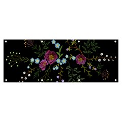 Embroidery-trend-floral-pattern-small-branches-herb-rose Banner And Sign 8  X 3  by Salman4z