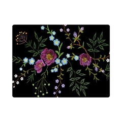 Embroidery-trend-floral-pattern-small-branches-herb-rose Premium Plush Fleece Blanket (mini) by Salman4z