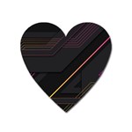 Gradient-geometric-shapes-dark-background Heart Magnet Front