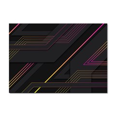 Gradient-geometric-shapes-dark-background Sticker A4 (100 Pack) by Salman4z