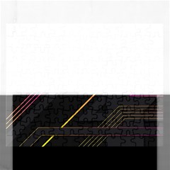 Gradient-geometric-shapes-dark-background Rectangular Jigsaw Puzzl by Salman4z