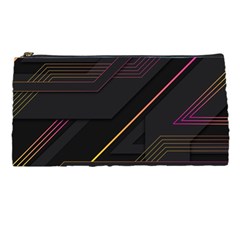 Gradient-geometric-shapes-dark-background Pencil Case by Salman4z