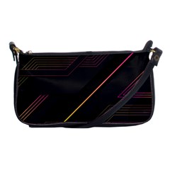 Gradient-geometric-shapes-dark-background Shoulder Clutch Bag by Salman4z