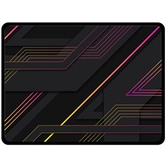 Gradient-geometric-shapes-dark-background Fleece Blanket (large) by Salman4z