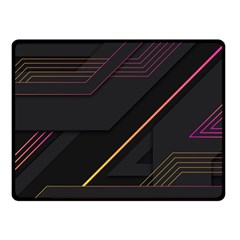 Gradient-geometric-shapes-dark-background Fleece Blanket (small) by Salman4z