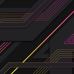 Gradient-geometric-shapes-dark-background Play Mat (square) by Salman4z