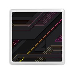 Gradient-geometric-shapes-dark-background Memory Card Reader (square) by Salman4z