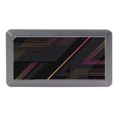 Gradient-geometric-shapes-dark-background Memory Card Reader (mini) by Salman4z