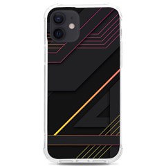 Gradient-geometric-shapes-dark-background Iphone 12/12 Pro Tpu Uv Print Case by Salman4z