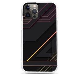 Gradient-geometric-shapes-dark-background Iphone 12 Pro Max Tpu Uv Print Case by Salman4z