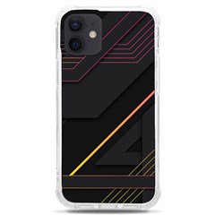 Gradient-geometric-shapes-dark-background Iphone 12 Mini Tpu Uv Print Case	 by Salman4z