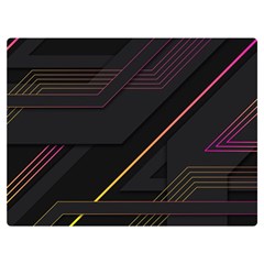 Gradient-geometric-shapes-dark-background Premium Plush Fleece Blanket (extra Small) by Salman4z